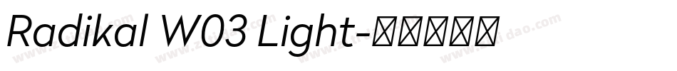 Radikal W03 Light字体转换